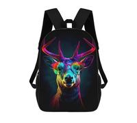 sinyumoney Deer Neon Sunglasses Mochila Escolar, Mochila De Viaje Resistente Al Agua, Mochila Para Computadora Para Niñas, Niños Y Adolescentes 17inch