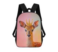 sinyumoney Deer Pastel Crown Mochila Escolar Mochilas Escolares Para Niñas Y Niños Mochila Con Bolsillo Mochila Escolar De Moda Para Niños 17inch