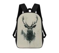 sinyumoney Deer Portrait with Forest Integration Mochilas Infantiles Mochila Escolar Impresa En 3D Para Niños Mochilas De Viaje Bolsas Para Libros Para Niños 17inch Mochila Escolar