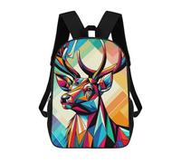 sinyumoney Deer Wpap Pop Art Colorful Mochila, Mochila Infantil, Mochila Escolar Para Estudiantes, Mochila Para Libros, Mochila Escolar Impresa En 3D Para Niños Y Niñas 17inch