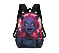 sinyumoney Demon Anime Girl Mochila Escolar Para Institutos Y Colegios Informales Para Acampar, Aventuras Al Aire Libre Y Viajes Diarios 17inch