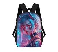 sinyumoney Demon Girl Mochila Escolar Infantil De 17 Pulgadas Con Estampado 3D De Películas De Anime Para Niños, Mochila De Viaje, Mochila Escolar Infantil