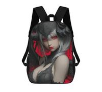 sinyumoney Demon Girl with Red Eyes Portrait Mochila De Negocios Para Portátil, Mochila Unisex Informal Para Niñas, Niños Y Adolescentes 17inch