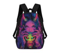 sinyumoney Demon Girl with Skull Mochila Escolar Ligera Para El Colegio, Mochila Escolar De Día, Mochila Para Libros Para Hombres, Mujeres Y Adolescentes 17inch