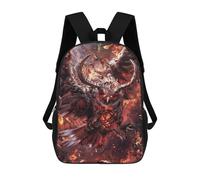sinyumoney Demonic Owl From Hell Mochila Escolar Impresa En 3D Para Niños, Mochila Escolar Informal De Moda Para Viajes Para Niños Y Estudiantes 17inch