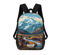 sinyumoney Denali National Park Alaska Illustration Mochila Escolar Infantil Impresa En 3D Para Niños, Mochilas De Viaje, Bolsas Para Libros Para Niños Estudiantes De Primaria 17inch