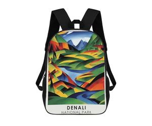 sinyumoney Denali National Park Mochila Impermeable Para Ordenador Portátil Para Acampada, Aventuras Al Aire Libre Y Viajes Diarios 17inch