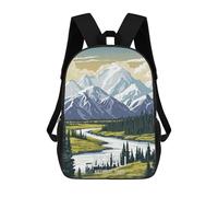 sinyumoney Denali National Park Mochila Impermeable Para Ordenador Portátil Para Niños/niñas/adolescentes 17inch