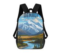 sinyumoney Denali National Park Mochila, Mochila Escolar Impresa En 3D, Bolsa Para El Almuerzo Escolar, Mochila De Viaje, Mochila Para Amigos, Mochila Escolar Para Niñas Y Niños 17inch