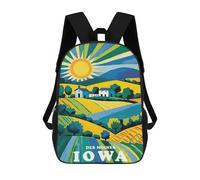 sinyumoney Des Moines Iowa Landscape Mochila Escolar Infantil De 17 Pulgadas, Mochila Escolar Impresa En 3D Para Niños De Primaria Y Secundaria