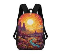 sinyumoney Desert Sunset Fantasy Landscape Mochila Escolar Grande Para Niños, Niñas, Adolescentes, Hombres Y Mujeres 17inch