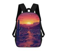 sinyumoney Desert Sunset Landscape Mochila Escolar Infantil De 17 Pulgadas Con Estampado 3D De Películas De Anime Para Niños, Mochila De Viaje, Mochila Escolar Infantil