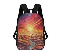sinyumoney Desert Sunset Landscape Mochila Escolar Infantil De 17 Pulgadas, Mochila Escolar Impresa En 3D Para Niños De Primaria Y Secundaria