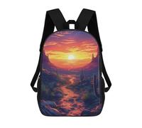 sinyumoney Desert Sunset Pathway Mochila Escolar Resistente Al Agua, Mochila De Viaje, Bolsa Para Computadora Para Hombres, Mujeres Y Adolescentes 17inch