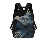sinyumoney Detailed Eagle Illustration on Black Background Mochila Grande Para Portátil Resistente Al Agua Para El Campus, Viajes Al Aire Libre Y Deportes 17inch
