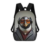 sinyumoney Detective Penguin Mochila Escolar Mochilas Escolares Para Niñas Y Niños Mochila Con Bolsillo Mochila Escolar De Moda Mochila Infantil 17inch