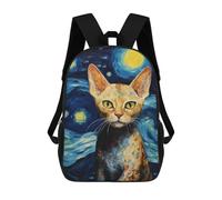 sinyumoney Devon Rex Cat Mochila Infantil, Mochila Escolar Para Niños Y Adolescentes, Mochila De Viaje, Mochila Escolar, Mochila Para Libros 17inch