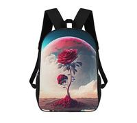 sinyumoney Diagram of Red Rose Mochila Escolar Para Niños Con Impresión 3D, Mochila Moderna Para Niños Y Niñas, Mochila Informal Para Estudiantes. 17inch