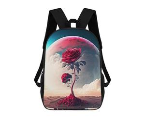 sinyumoney Diagram of Red Rose Mochila Ligera Informal Para El Día A Día, Mochila Escolar Para El Campus, Actividades Al Aire Libre, Viajes Y Deportes 17inch