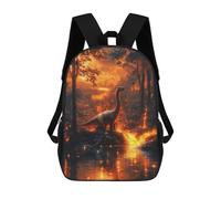 sinyumoney Dinosaur in Fire Forest Mochilas Escolares Mochilas Escolares De Secundaria Mochila Informal Para El Campus Viajes Al Aire Libre Deportes 17inch