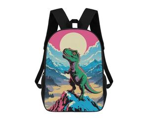 sinyumoney Dinosaur on Mountain Peak Illustration Mochila Impermeable Para Ordenador Portátil Para Niños/niñas/adolescentes 17inch