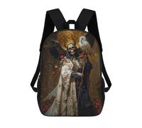 sinyumoney Diosa De Lo Inevitable Santa Muerte Mochila Escolar Impresa En 3D Para Niños Y Niñas, Mochila Para Portátil Para Niños/estudiantes/adultos 17inch
