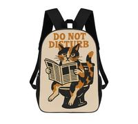 sinyumoney Do Not Disturb Cat on Toilet Mochila Escolar, Bolso De Negocios, Bolso Para Portátil Resistente Para Niñas Y Adolescentes 17inch