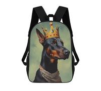 sinyumoney Doberman Pinscher Dog Mochila Infantil Para Niñas Y Niños, Mochila De Día, Escuela Primaria, Perfecta Para La Vuelta Al Cole O Educación Física, Regalos Y Viajes 17inch
