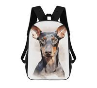 sinyumoney Doberman Pinscher Dog Mochilas Para Niños, Mochilas Escolares Personalizadas En 3D Para Niños Y Niñas, Mochilas Escolares Grandes, Mochilas Informales Para El Día A Día 17inch