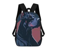 sinyumoney Doberman Pinscher Portrait Illustration Mochila Infantil De Moda Divertida Mochila Escolar Para Niños Y Adolescentes Con Impresión 3D Para Niños 17inch