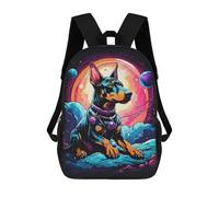 sinyumoney Doberman Puppy Mochilas Para Niños Mochila Escolar Mochila Escolar Impresa En 3D Para Niños Estudiantes De Primaria Y Secundaria 17inch
