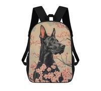 sinyumoney Doberman with Cherry Blossoms Blossom Dog Poster Mochila Escolar Infantil Impresa En 3D Para Niños, Mochilas De Viaje, Bolsas Para Libros Para Niños Estudiantes De Primaria 17inch
