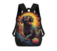 sinyumoney Dog And Ball on The Beach Mochila Escolar Infantil Impresa En 3D Para Niños, Mochilas De Viaje, Bolsas Para Libros Para Niños Estudiantes De Primaria 17inch