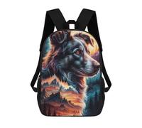 sinyumoney Dog And Mountain Landscape Mochilas Informales Para Niños, Mochila Escolar Para Adolescentes, Niñas Y Niños, Mochilas Para Libros 17inch