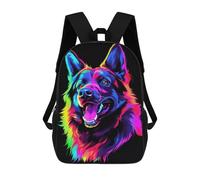 sinyumoney Dog Animal Neon Pet Friend Mochila Escolar Infantil Impresa En 3D 17inch Mochilas Escolares Para Niños, Estilo Casual Y Moderno, Mochilas De Viaje De Alta Capacidad