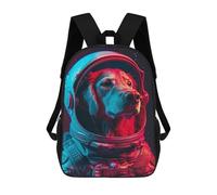 sinyumoney Dog Astronaut Mochilas Infantiles Impresas En 3D De 17 Pulgadas. Mochila Escolar Informal Impresa En 3D Para Niños De Primaria Y Secundaria.