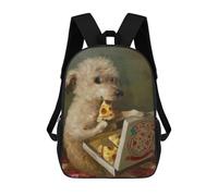 sinyumoney Dog Eating Pizza Mochila Escolar Infantil Impresa En 3D Para Niños, Mochilas De Viaje, Bolsas Para Libros Para Niños Estudiantes De Primaria 17inch