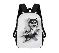 Sinyumoney Dog Emperor Mochila Impermeable Bolsa Escolar, Mochila Profesional Para Hombres, Mujeres Y Adolescentes, Husky, 17"