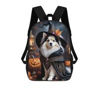 sinyumoney Dog Halloween Mochila Escolar Para Niños De 17 Pulgadas, Mochila Informal De Viaje Para Niños Y Niñas, Mochila De Gran Capacidad Para El Día A Día 17inch