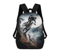 Sinyumoney Dog in Space Helmet -3 Bolsas de Escuela, Mochilas Profesionales, Mochilas Impermeables Para Niños/Niñas/Adolescentes, Mountain Bike Adventure-1, 17"