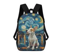 sinyumoney Dog in Starry Night Style Van Gogh Painting Mochila De Trabajo Para Portátil, Mochila Para Hombres, Mujeres Y Adolescentes 17inch