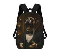 sinyumoney Dog in Tuxedo Singing The Opera Mochila, Mochila Infantil, Mochila Escolar Para Estudiantes, Mochila Para Libros, Mochila Escolar Impresa En 3D Para Niños Y Niñas 17inch