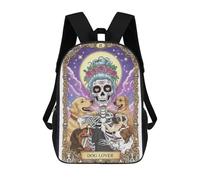 sinyumoney Dog Lover Tarot Card Illustration Mochila Escolar Infantil Impresa En 3D Para Niños, Mochilas De Viaje, Bolsas Para Libros Para Niños Estudiantes De Primaria 17inch