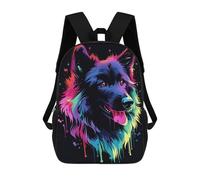 sinyumoney Dog Neon Animal Friend Pet Mochila Escolar Mochilas Escolares Para Niñas Y Niños Mochila Con Bolsillo Mochila Escolar De Moda Mochila Infantil 17inch