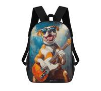 sinyumoney Dog Playing Guitar Art Print -2 Mochilas Infantiles Mochila Escolar Impresa En 3D Para Niños Mochilas De Viaje Bolsas Para Libros Para Niños 17inch Mochila Escolar