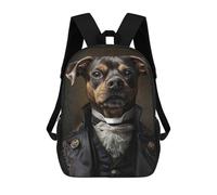 sinyumoney Dog Portrait in Formal Attire Mochilas Infantiles Impresas En 3D Para Niños. Mochilas De Viaje De Moda Para Niños. Mochila Escolar Para Estudiantes De Primaria Y Secundaria.