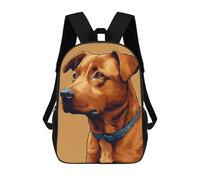 sinyumoney Dog Portrait with Blue Collar Mochila Escolar Infantil Impresa En 3D Para Niños, Mochila De Viaje De Alta Capacidad, Bolsas Para Libros, Mochila Escolar Infantil 17inch