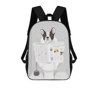 sinyumoney Dog Reading Dog News Mochilas Infantiles Impresas En 3D, Mochilas De Moda Informales, Mochilas De Viaje Bonitas, Mochilas Informales Para Exteriores Para Niños Y Niñas 17inch
