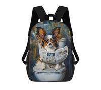 sinyumoney Dog Reading Newspaper on Toilet-48 Mochila Escolar Infantil De 17 Pulgadas, Mochila Escolar Impresa En 3D Para Niños De Primaria Y Secundaria