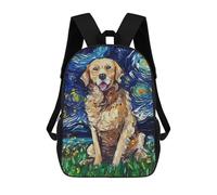 sinyumoney Dog Starry Night Mochila Escolar Impermeable Para Viajes, Mochila Para Ordenador Portátil, Ideal Para Acampar, Aventuras Al Aire Libre Y Viajes Diarios 17inch